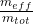 \frac{m_{eff}}{m_{tot}}