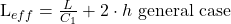 \begin{align*} UC&= \frac{V_{Ed}}{\frac{2}{3} \cdot k_{cr} \cdot b \cdot h \cdot f_{v.d}}\\ &= \frac{V_{Ed}}{\frac{2}{3} \cdot \frac{2}{3} \cdot b \cdot h \cdot f_{v.d}}\\ &= \frac{7.2 \text{kN}}{\frac{2}{3} \cdot \frac{2}{3} \cdot 70 \text{mm} \cdot 221 \text{mm} \cdot \frac{4 \text{N/mm&sup2;}}{1.3}}} \\ L_{eff}&= \frac{L}{C_1} +2 \cdot h \text{  general case}\\ \end{align*}