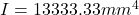 I = 13333.33 mm^4