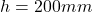 h=200mm